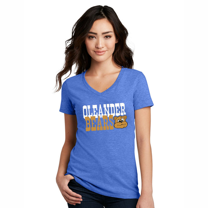 Oleander Ladies Vneck Tee Stacked