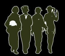 Load image into Gallery viewer, Air Force WOF Sticker 3 pack Blk/Olive/Blue - FREE SHIPPING
