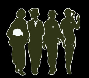 Air Force WOF Sticker 3 pack Blk/Olive/Blue - FREE SHIPPING
